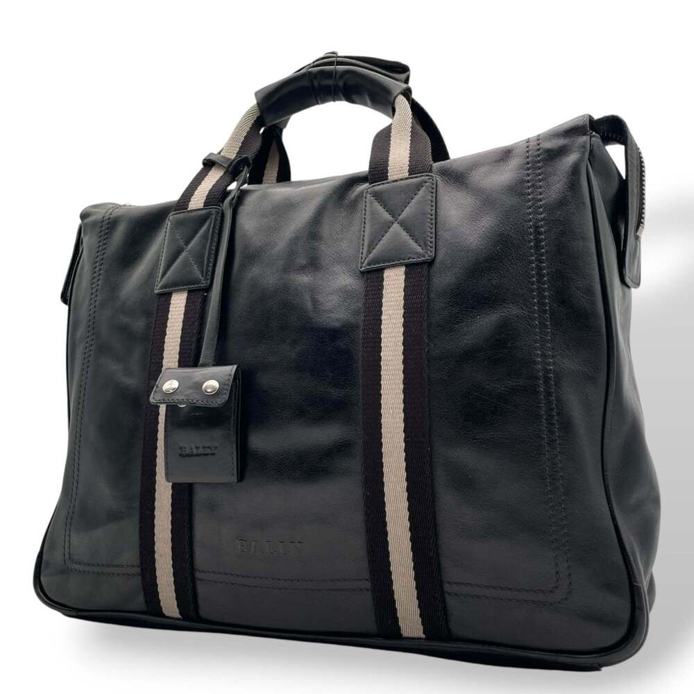 Bally Tote Bag Business Briefcase Leather Black Men's U15